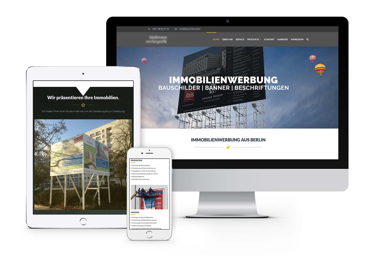 Webdesign Hennigsdorf für Bauschildhersteller